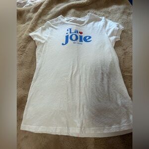 Sundry Classic La Joie White Tee Size 2 6/8